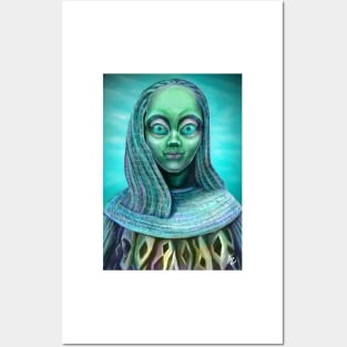 Alien girl Posters and Art